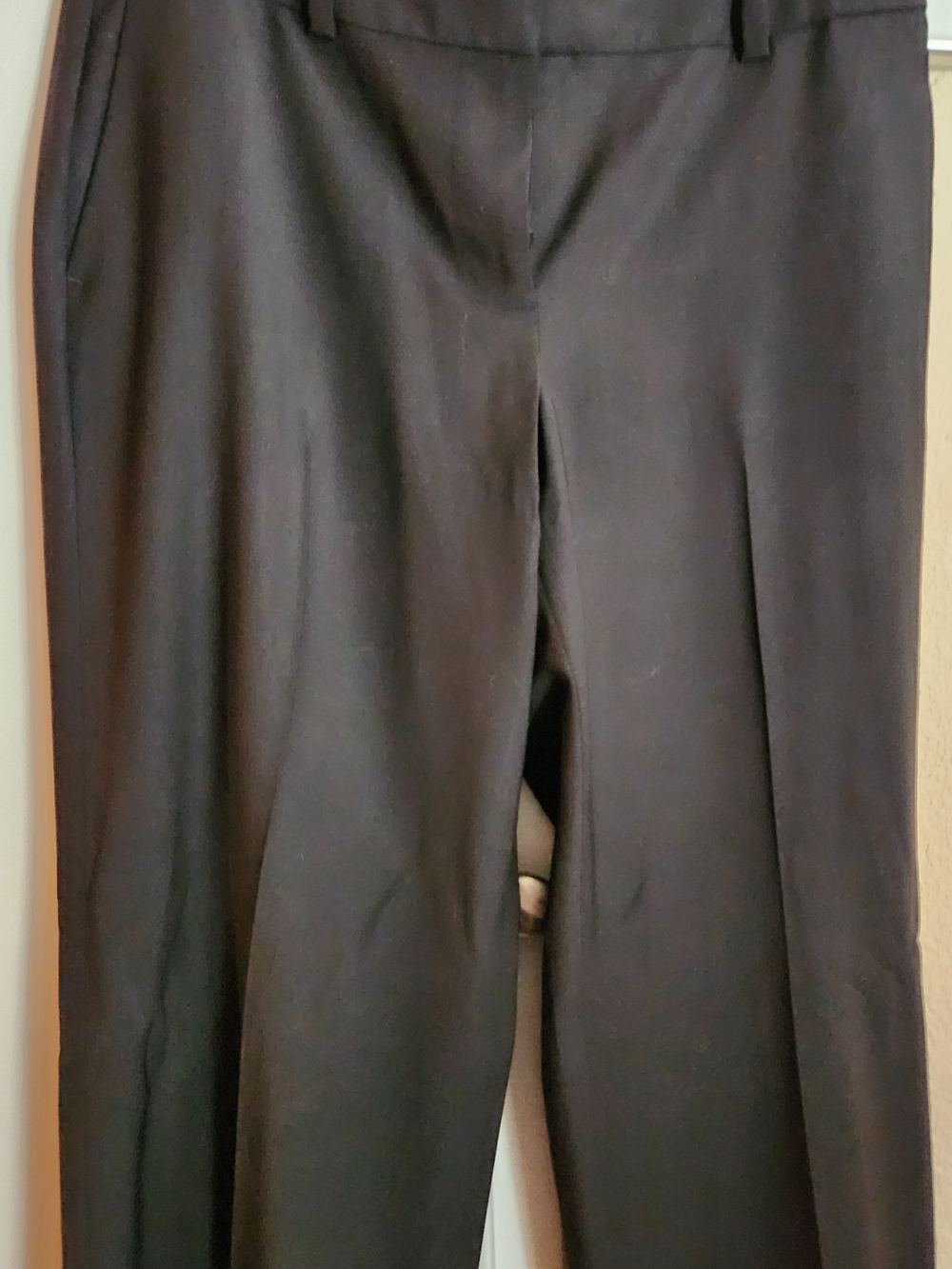Ann Taylor Black Straight-Leg Dress Pants